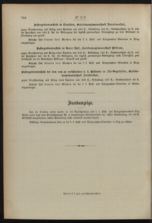 Post- und Telegraphen-Verordnungsblatt für das Verwaltungsgebiet des K.-K. Handelsministeriums 18921031 Seite: 4