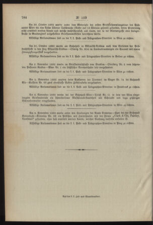 Post- und Telegraphen-Verordnungsblatt für das Verwaltungsgebiet des K.-K. Handelsministeriums 18921123 Seite: 4