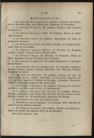 Post- und Telegraphen-Verordnungsblatt für das Verwaltungsgebiet des K.-K. Handelsministeriums 18921126 Seite: 3