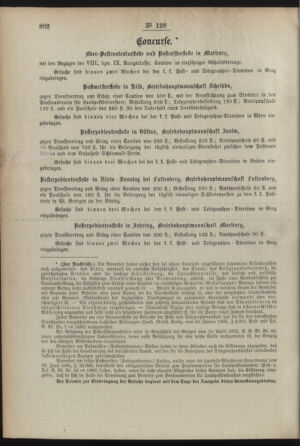 Post- und Telegraphen-Verordnungsblatt für das Verwaltungsgebiet des K.-K. Handelsministeriums 18921202 Seite: 2