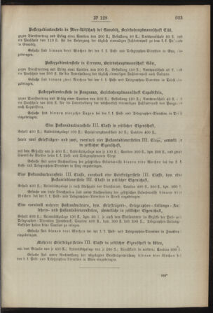 Post- und Telegraphen-Verordnungsblatt für das Verwaltungsgebiet des K.-K. Handelsministeriums 18921202 Seite: 3