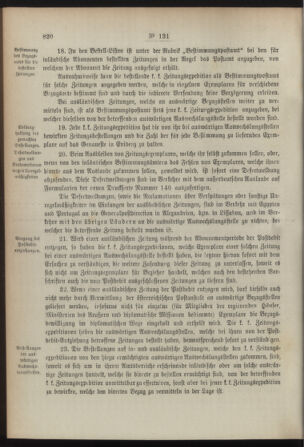 Post- und Telegraphen-Verordnungsblatt für das Verwaltungsgebiet des K.-K. Handelsministeriums 18921210 Seite: 8