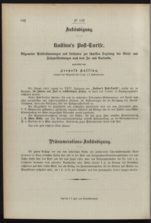 Post- und Telegraphen-Verordnungsblatt für das Verwaltungsgebiet des K.-K. Handelsministeriums 18921213 Seite: 4