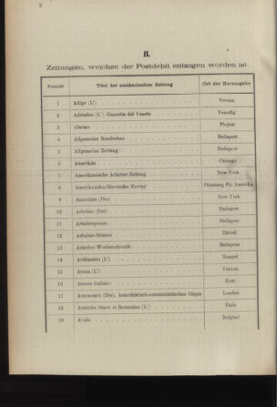 Post- und Telegraphen-Verordnungsblatt für das Verwaltungsgebiet des K.-K. Handelsministeriums 18921221 Seite: 6