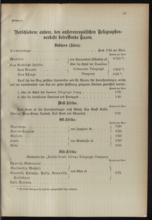 Post- und Telegraphen-Verordnungsblatt für das Verwaltungsgebiet des K.-K. Handelsministeriums 18930107 Seite: 19