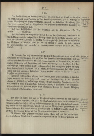 Post- und Telegraphen-Verordnungsblatt für das Verwaltungsgebiet des K.-K. Handelsministeriums 18930114 Seite: 7