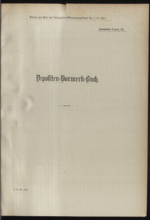 Post- und Telegraphen-Verordnungsblatt für das Verwaltungsgebiet des K.-K. Handelsministeriums 18930114 Seite: 9