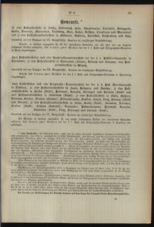 Post- und Telegraphen-Verordnungsblatt für das Verwaltungsgebiet des K.-K. Handelsministeriums 18930118 Seite: 3