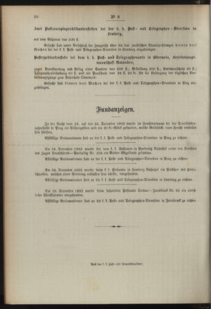 Post- und Telegraphen-Verordnungsblatt für das Verwaltungsgebiet des K.-K. Handelsministeriums 18930118 Seite: 4