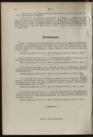 Post- und Telegraphen-Verordnungsblatt für das Verwaltungsgebiet des K.-K. Handelsministeriums 18930127 Seite: 4