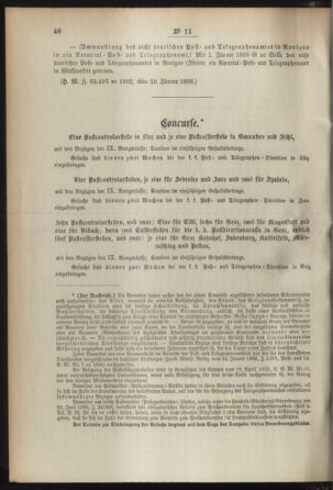 Post- und Telegraphen-Verordnungsblatt für das Verwaltungsgebiet des K.-K. Handelsministeriums 18930130 Seite: 2