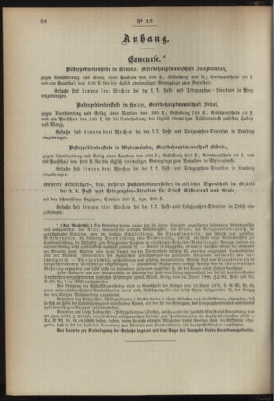 Post- und Telegraphen-Verordnungsblatt für das Verwaltungsgebiet des K.-K. Handelsministeriums 18930201 Seite: 2