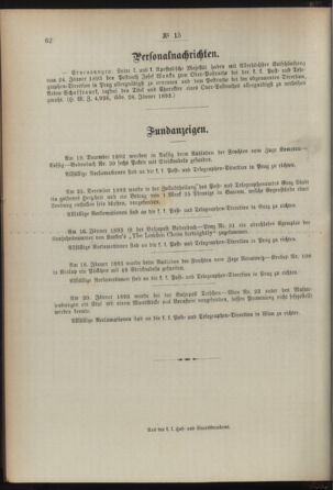 Post- und Telegraphen-Verordnungsblatt für das Verwaltungsgebiet des K.-K. Handelsministeriums 18930206 Seite: 4