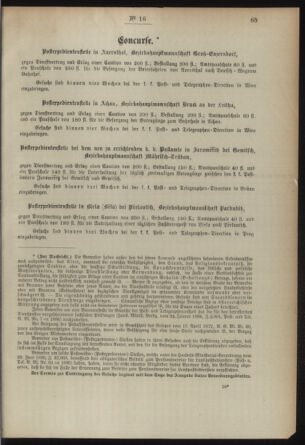 Post- und Telegraphen-Verordnungsblatt für das Verwaltungsgebiet des K.-K. Handelsministeriums 18930209 Seite: 3