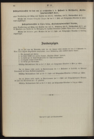 Post- und Telegraphen-Verordnungsblatt für das Verwaltungsgebiet des K.-K. Handelsministeriums 18930209 Seite: 4