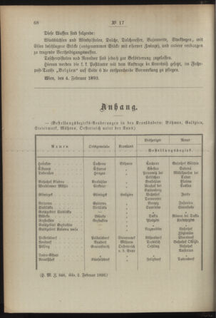 Post- und Telegraphen-Verordnungsblatt für das Verwaltungsgebiet des K.-K. Handelsministeriums 18930210 Seite: 2