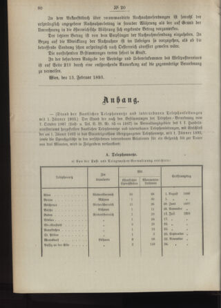 Post- und Telegraphen-Verordnungsblatt für das Verwaltungsgebiet des K.-K. Handelsministeriums 18930218 Seite: 2