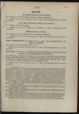 Post- und Telegraphen-Verordnungsblatt für das Verwaltungsgebiet des K.-K. Handelsministeriums 18930218 Seite: 7