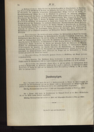 Post- und Telegraphen-Verordnungsblatt für das Verwaltungsgebiet des K.-K. Handelsministeriums 18930225 Seite: 4