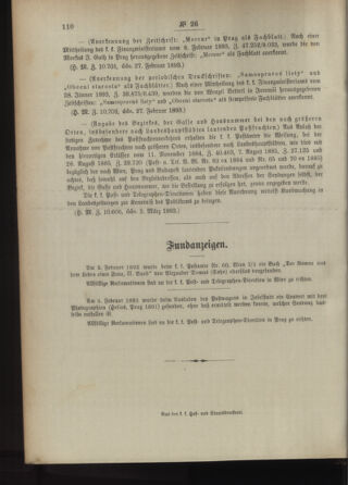 Post- und Telegraphen-Verordnungsblatt für das Verwaltungsgebiet des K.-K. Handelsministeriums 18930309 Seite: 4