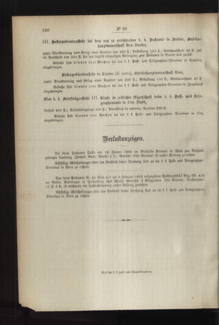 Post- und Telegraphen-Verordnungsblatt für das Verwaltungsgebiet des K.-K. Handelsministeriums 18930314 Seite: 8