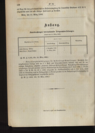 Post- und Telegraphen-Verordnungsblatt für das Verwaltungsgebiet des K.-K. Handelsministeriums 18930328 Seite: 4