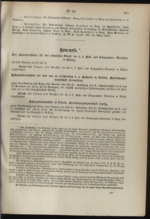 Post- und Telegraphen-Verordnungsblatt für das Verwaltungsgebiet des K.-K. Handelsministeriums 18930407 Seite: 3