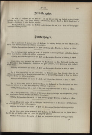 Post- und Telegraphen-Verordnungsblatt für das Verwaltungsgebiet des K.-K. Handelsministeriums 18930410 Seite: 3