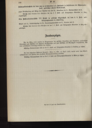 Post- und Telegraphen-Verordnungsblatt für das Verwaltungsgebiet des K.-K. Handelsministeriums 18930422 Seite: 4