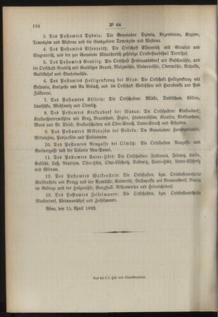 Post- und Telegraphen-Verordnungsblatt für das Verwaltungsgebiet des K.-K. Handelsministeriums 18930427 Seite: 4