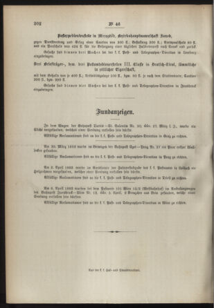 Post- und Telegraphen-Verordnungsblatt für das Verwaltungsgebiet des K.-K. Handelsministeriums 18930501 Seite: 4