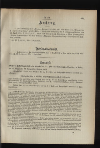 Post- und Telegraphen-Verordnungsblatt für das Verwaltungsgebiet des K.-K. Handelsministeriums 18930519 Seite: 3