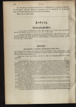 Post- und Telegraphen-Verordnungsblatt für das Verwaltungsgebiet des K.-K. Handelsministeriums 18930520 Seite: 2