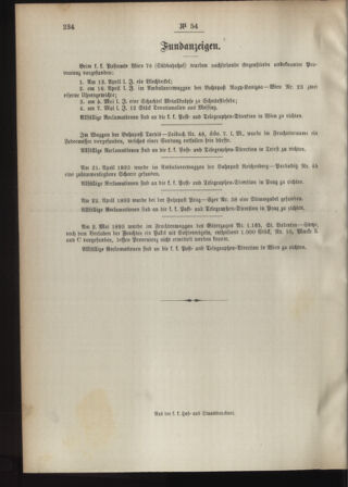 Post- und Telegraphen-Verordnungsblatt für das Verwaltungsgebiet des K.-K. Handelsministeriums 18930525 Seite: 4