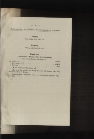 Post- und Telegraphen-Verordnungsblatt für das Verwaltungsgebiet des K.-K. Handelsministeriums 18930529 Seite: 5