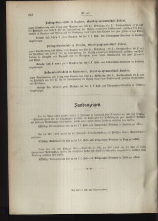 Post- und Telegraphen-Verordnungsblatt für das Verwaltungsgebiet des K.-K. Handelsministeriums 18930531 Seite: 4