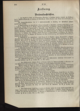 Post- und Telegraphen-Verordnungsblatt für das Verwaltungsgebiet des K.-K. Handelsministeriums 18930607 Seite: 2