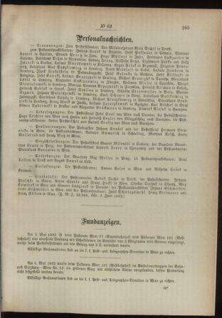 Post- und Telegraphen-Verordnungsblatt für das Verwaltungsgebiet des K.-K. Handelsministeriums 18930616 Seite: 3