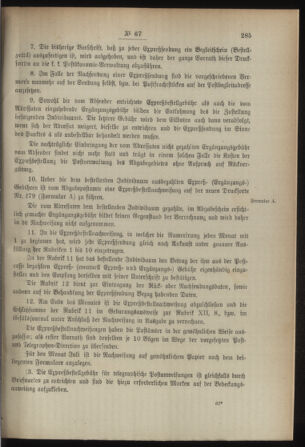 Post- und Telegraphen-Verordnungsblatt für das Verwaltungsgebiet des K.-K. Handelsministeriums 18930630 Seite: 3