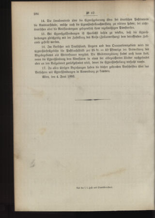 Post- und Telegraphen-Verordnungsblatt für das Verwaltungsgebiet des K.-K. Handelsministeriums 18930630 Seite: 4