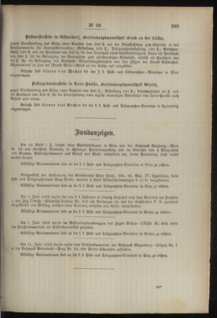 Post- und Telegraphen-Verordnungsblatt für das Verwaltungsgebiet des K.-K. Handelsministeriums 18930701 Seite: 3