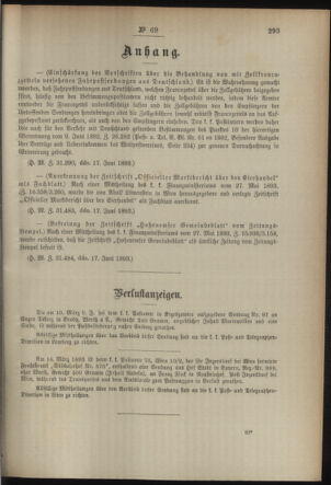 Post- und Telegraphen-Verordnungsblatt für das Verwaltungsgebiet des K.-K. Handelsministeriums 18930701 Seite: 39