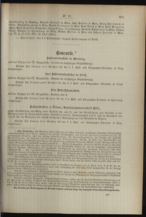 Post- und Telegraphen-Verordnungsblatt für das Verwaltungsgebiet des K.-K. Handelsministeriums 18930705 Seite: 3