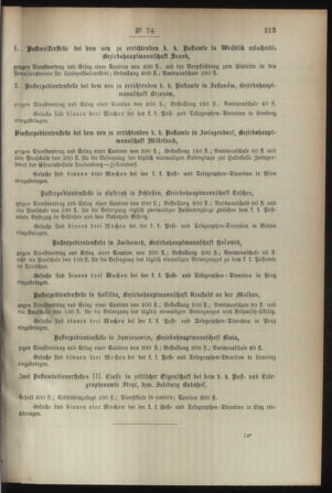 Post- und Telegraphen-Verordnungsblatt für das Verwaltungsgebiet des K.-K. Handelsministeriums 18930713 Seite: 3