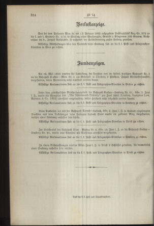 Post- und Telegraphen-Verordnungsblatt für das Verwaltungsgebiet des K.-K. Handelsministeriums 18930713 Seite: 4