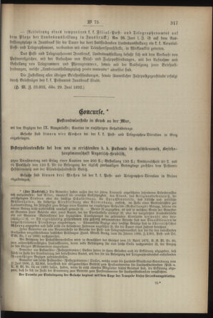 Post- und Telegraphen-Verordnungsblatt für das Verwaltungsgebiet des K.-K. Handelsministeriums 18930715 Seite: 3