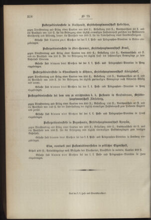 Post- und Telegraphen-Verordnungsblatt für das Verwaltungsgebiet des K.-K. Handelsministeriums 18930715 Seite: 4