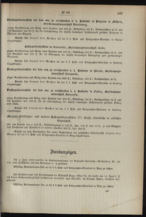 Post- und Telegraphen-Verordnungsblatt für das Verwaltungsgebiet des K.-K. Handelsministeriums 18930727 Seite: 3