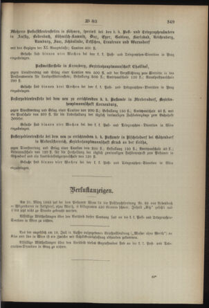 Post- und Telegraphen-Verordnungsblatt für das Verwaltungsgebiet des K.-K. Handelsministeriums 18930803 Seite: 3