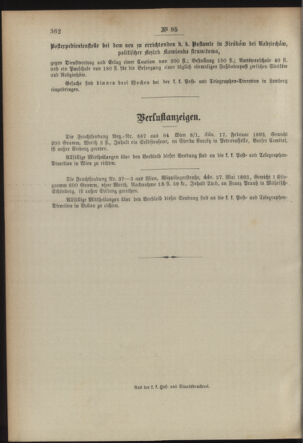 Post- und Telegraphen-Verordnungsblatt für das Verwaltungsgebiet des K.-K. Handelsministeriums 18930808 Seite: 8